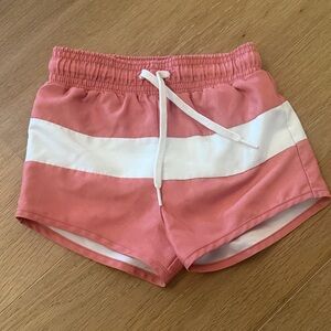 Boys Minnow Nantucket Red & White Stripe Swim Trunks